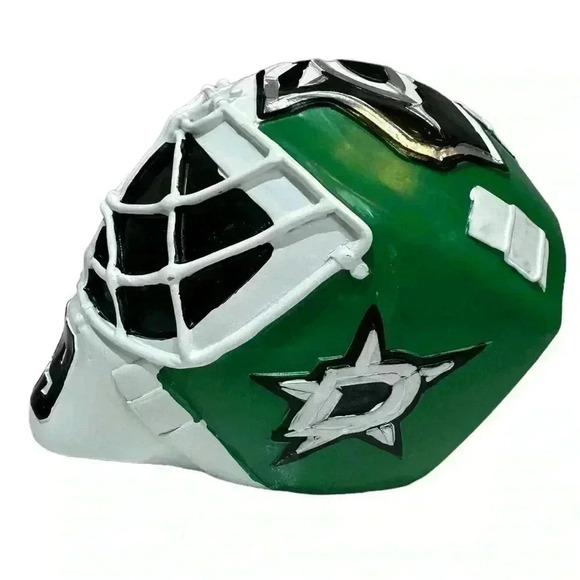 Dallas Stars NHL Hockey Jake Oettinger Goalie Mini Helmet Mask - Picture 3 of 6